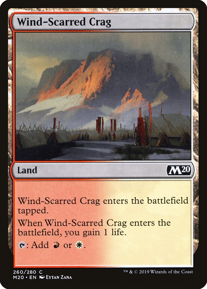 Wind-Scarred Crag [Core Set 2020] | Exor Games Truro