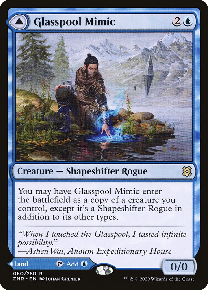 Glasspool Mimic // Glasspool Shore [Zendikar Rising] | Exor Games Truro