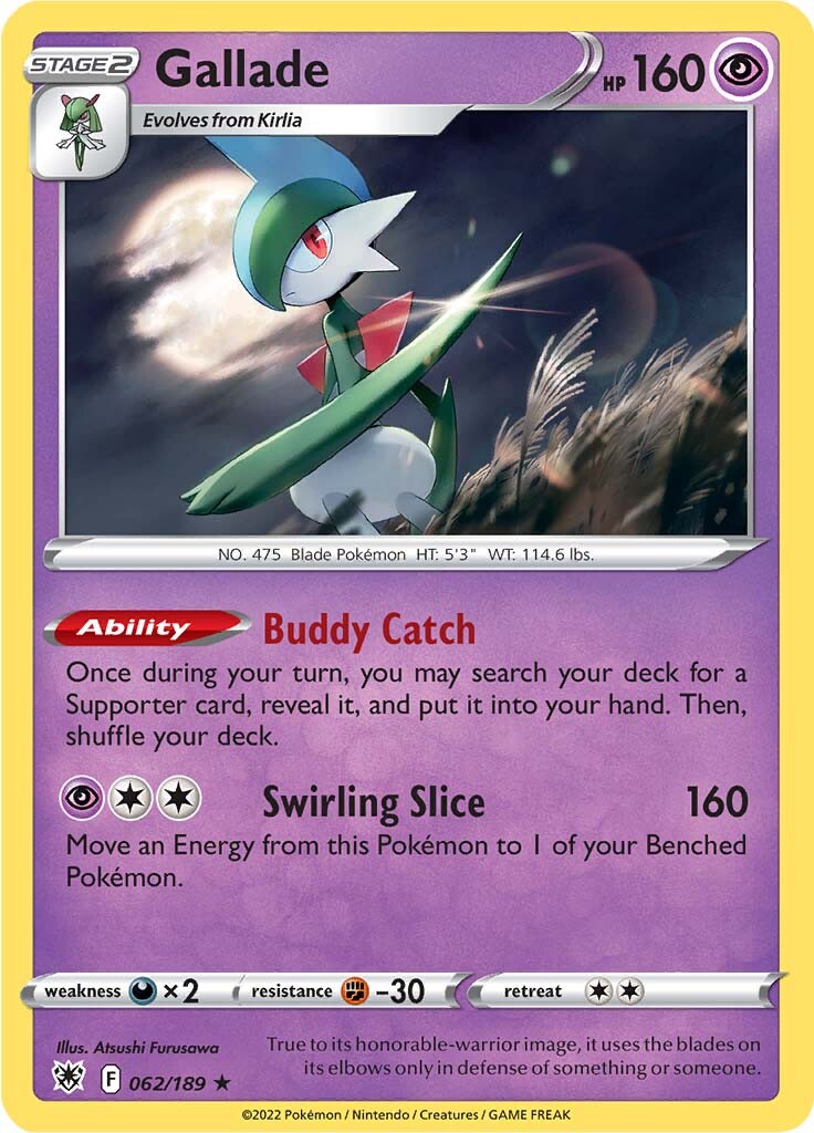 Gallade (062/189) [Sword & Shield: Astral Radiance] | Exor Games Truro