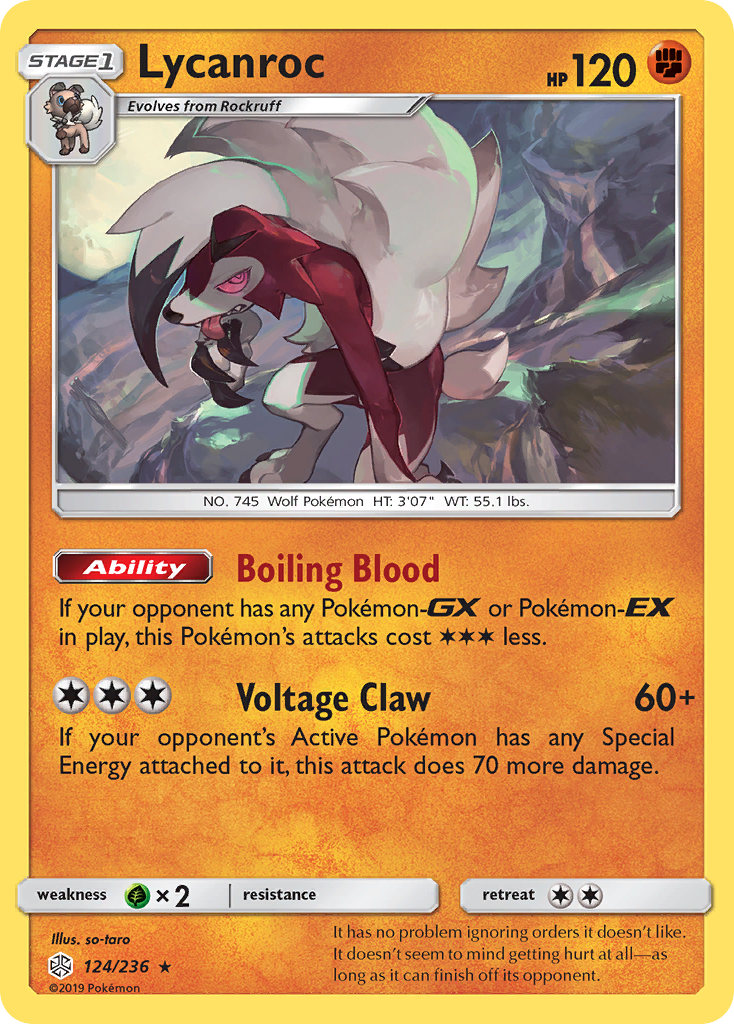 Lycanroc (124/236) [Sun & Moon: Cosmic Eclipse] | Exor Games Truro