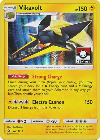 Vikavolt (52/149) (League Promo) [Sun & Moon: Base Set] | Exor Games Truro