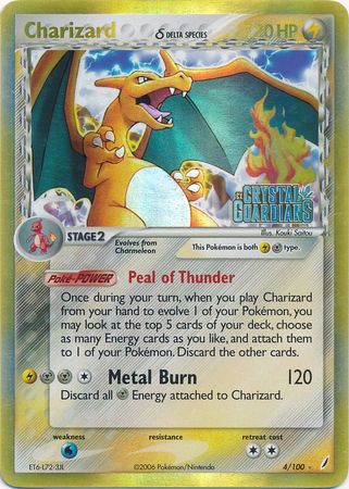 Charizard (4/100) (Delta Species) (Stamped) [EX: Crystal Guardians] | Exor Games Truro