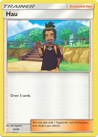 Hau (23/30) [Sun & Moon: Trainer Kit - Alolan Raichu] | Exor Games Truro