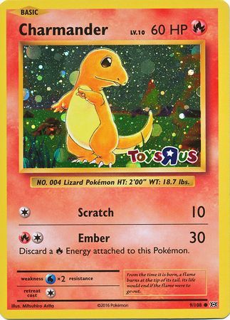 Charmander (9/108) (Toys R Us Promo) [XY: Evolutions] | Exor Games Truro