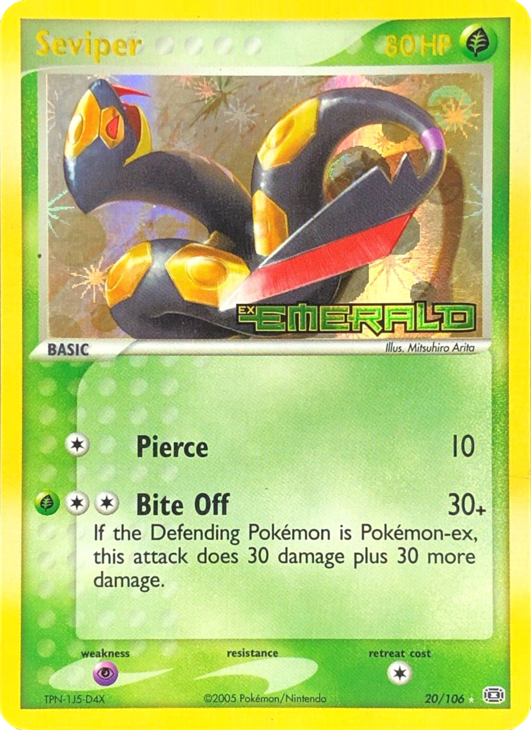 Seviper (20/106) (Stamped) [EX: Emerald] | Exor Games Truro