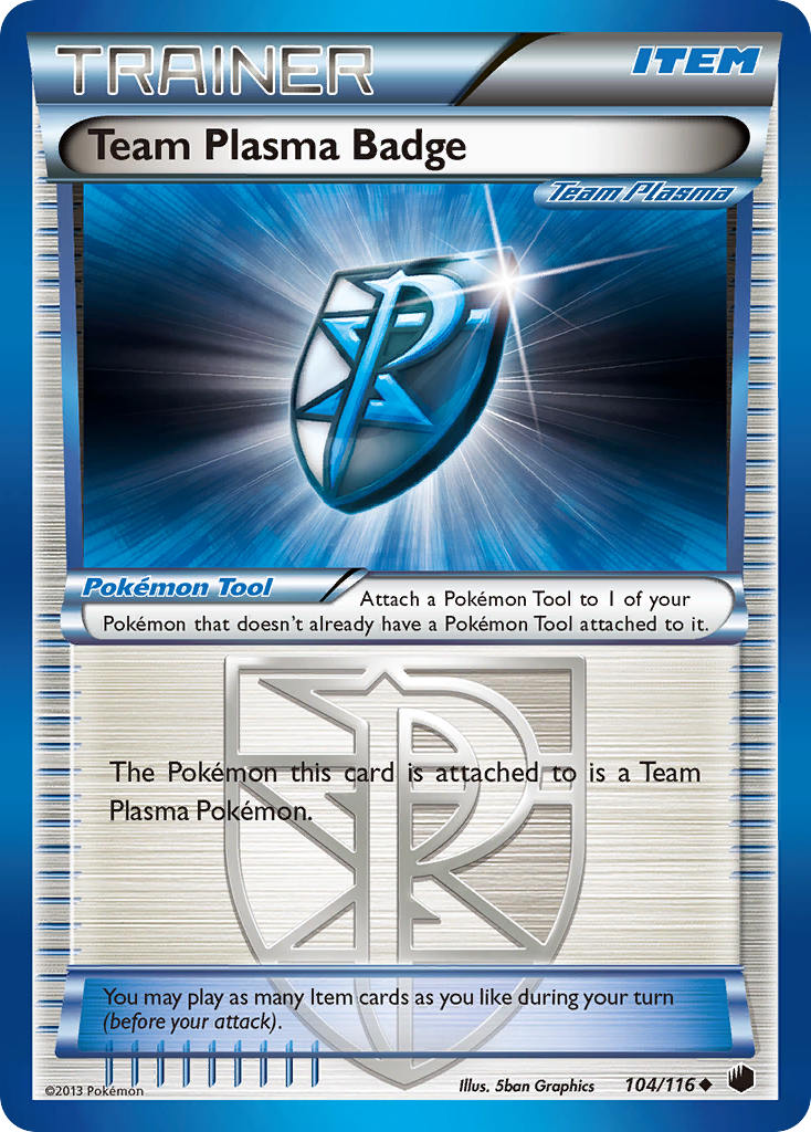 Team Plasma Badge (104/116) [Black & White: Plasma Freeze] | Exor Games Truro