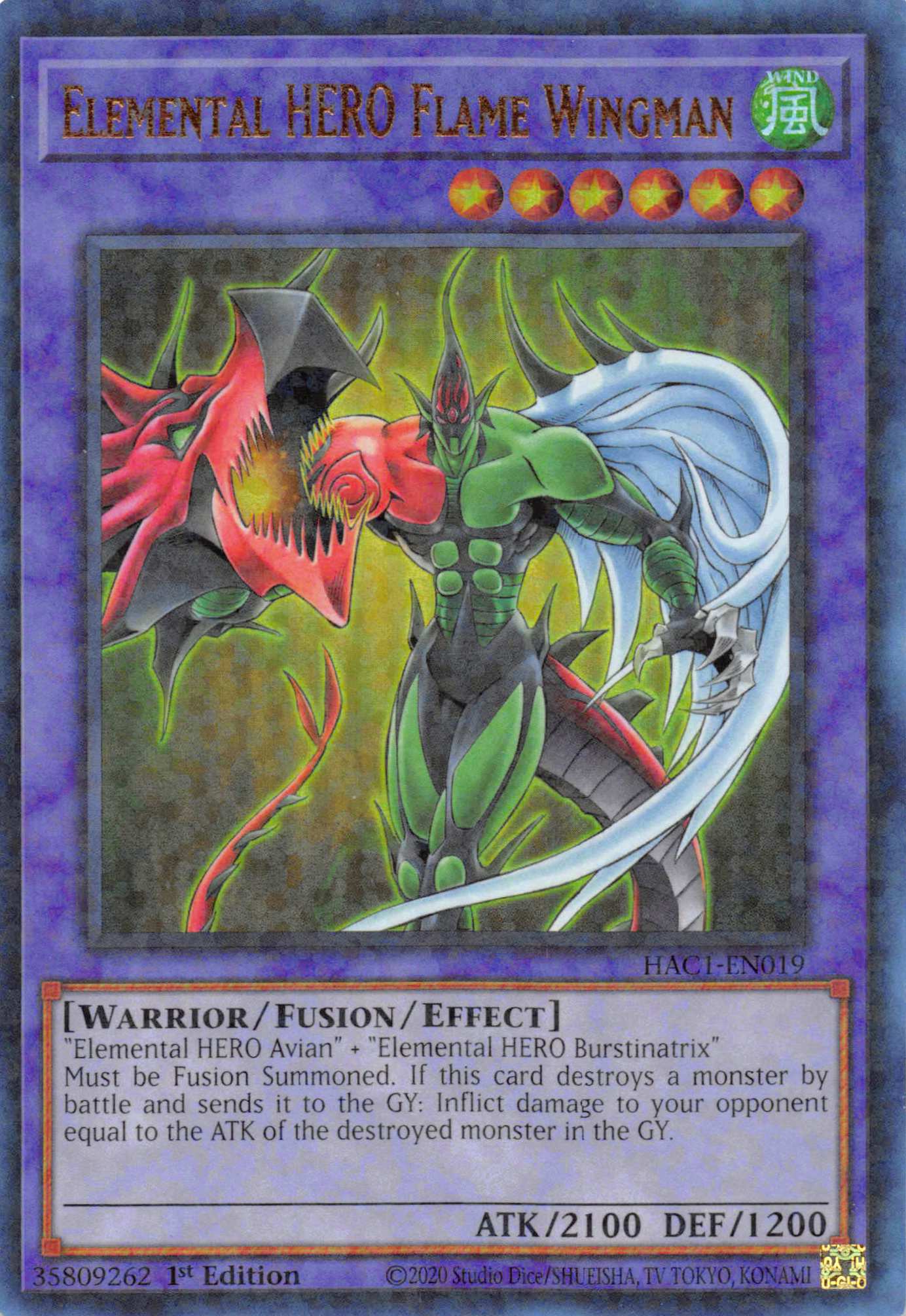 Elemental HERO Flame Wingman (Duel Terminal) [HAC1-EN019] Parallel Rare | Exor Games Truro