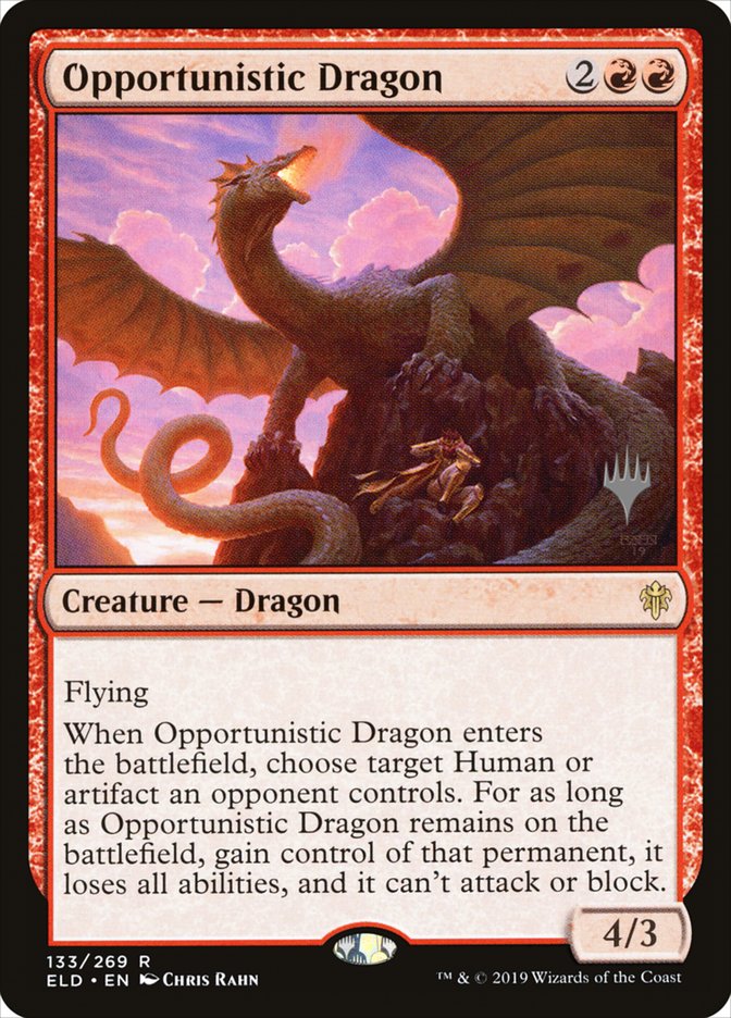 Opportunistic Dragon (Promo Pack) [Throne of Eldraine Promos] | Exor Games Truro