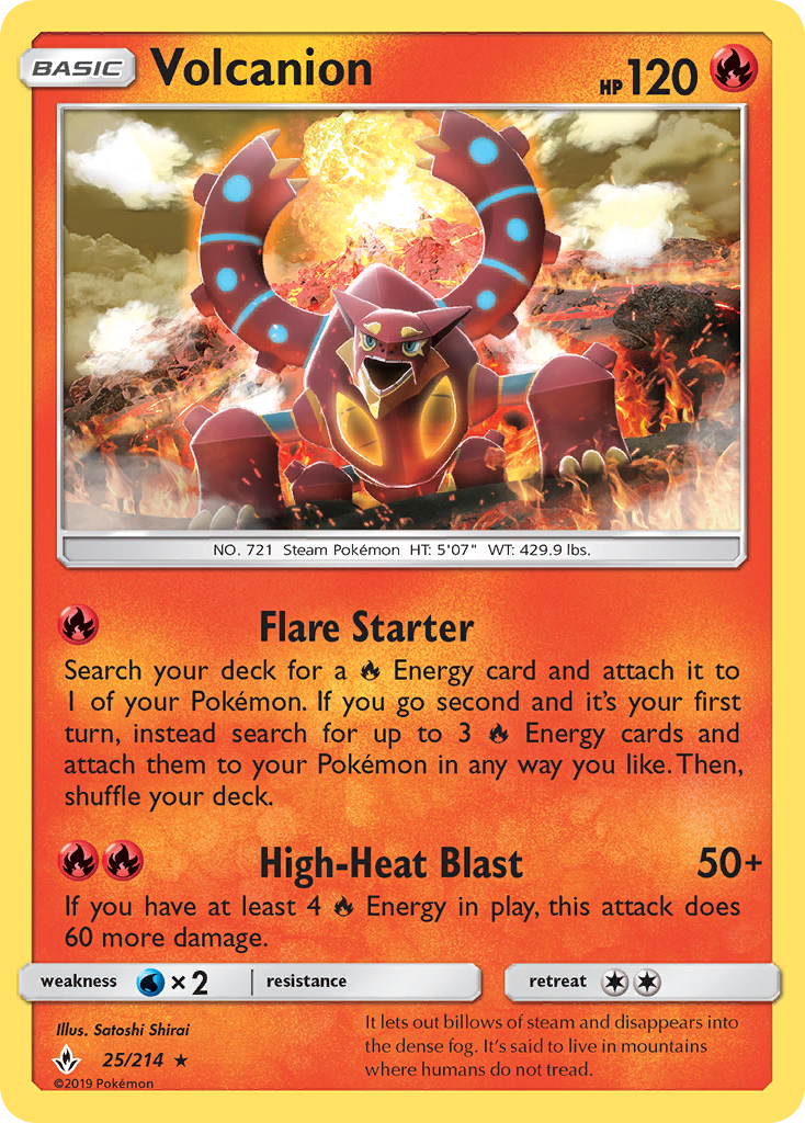 Volcanion (25/214) [Sun & Moon: Unbroken Bonds] | Exor Games Truro