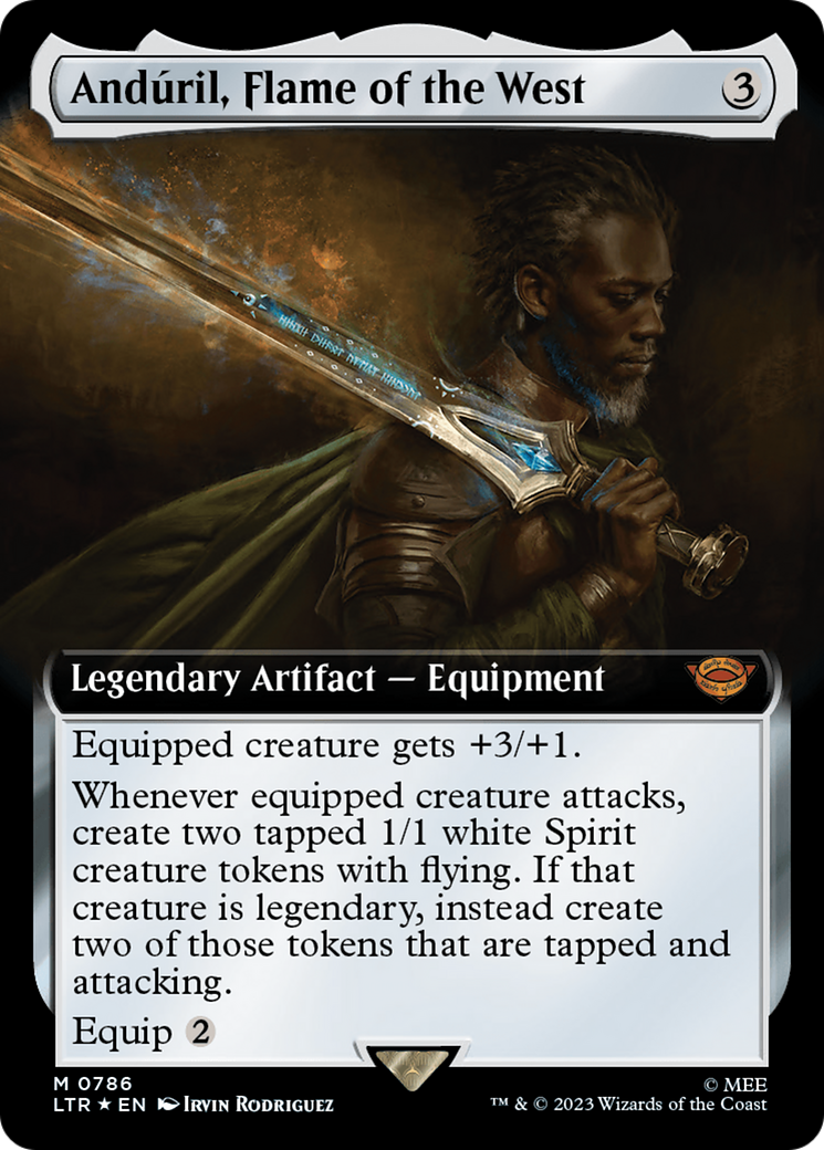 Anduril, Flame of the West (Extended Art) (Surge Foil) [The Lord of the Rings: Tales of Middle-Earth] | Exor Games Truro