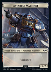 Astartes Warrior // Clue Double-sided Token (Surge Foil) [Universes Beyond: Warhammer 40,000 Tokens] | Exor Games Truro