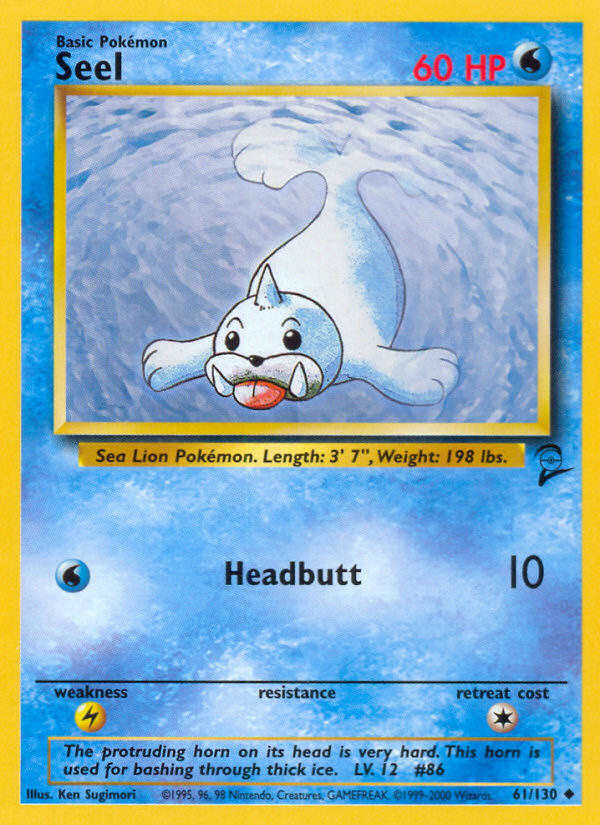 Seel (61/130) [Base Set 2] | Exor Games Truro