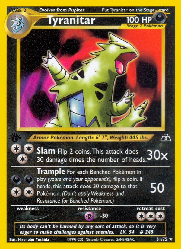 Tyranitar (31/75) [Neo Discovery 1st Edition] | Exor Games Truro