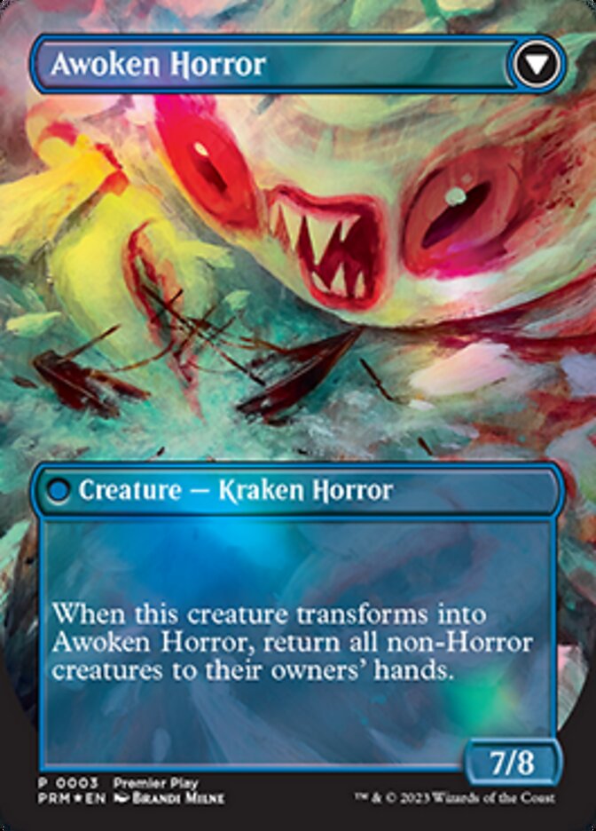 Thing in the Ice // Awoken Horror (Borderless Alternate Art) [Regional Championship Qualifiers 2023] | Exor Games Truro