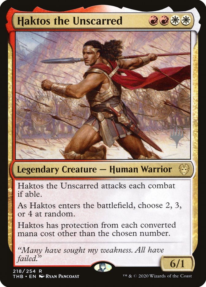 Haktos the Unscarred (Promo Pack) [Theros Beyond Death Promos] | Exor Games Truro