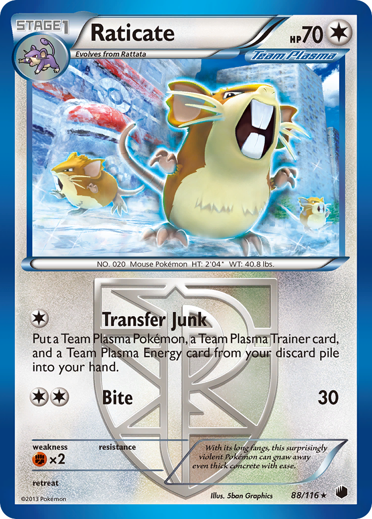 Raticate (88/116) [Black & White: Plasma Freeze] | Exor Games Truro