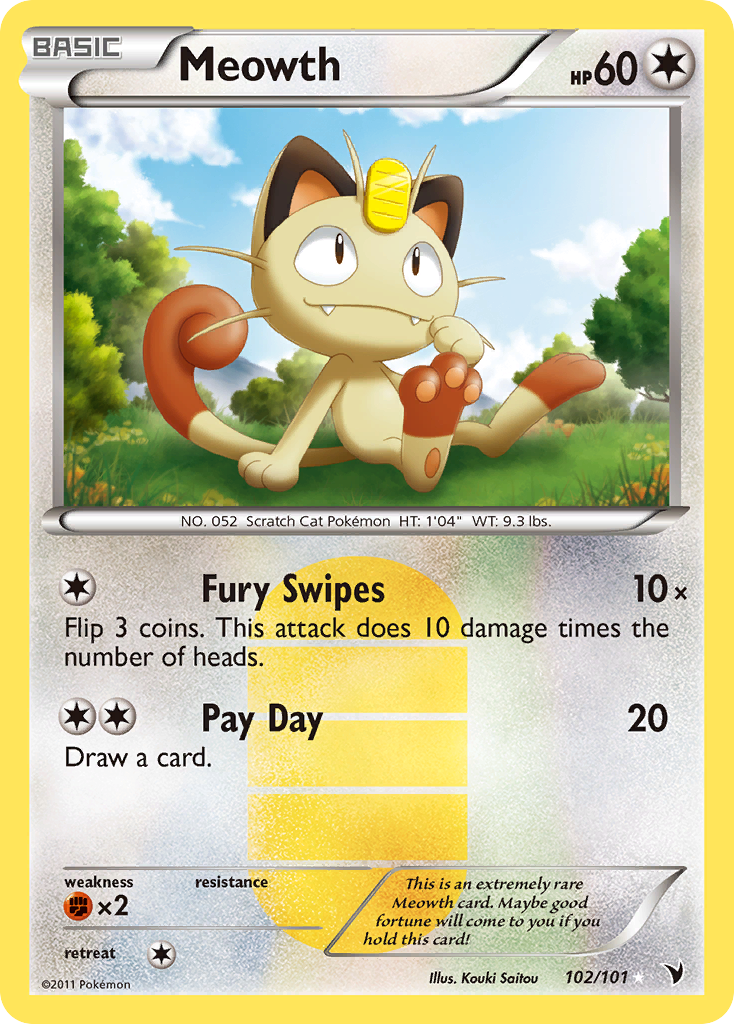 Meowth (102/101) [Black & White: Noble Victories] | Exor Games Truro