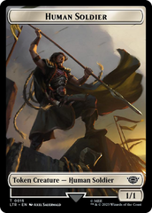 Human Soldier (0015) // Food (0022) Double-Sided Token (Surge Foil) [The Lord of the Rings: Tales of Middle-Earth Tokens] | Exor Games Truro