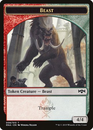 Beast Token [Ravnica Allegiance Tokens] | Exor Games Truro