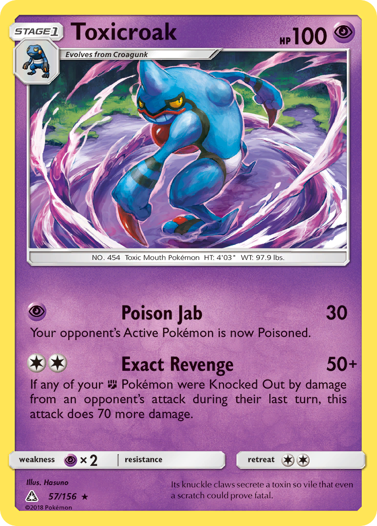 Toxicroak (57/156) [Sun & Moon: Ultra Prism] | Exor Games Truro