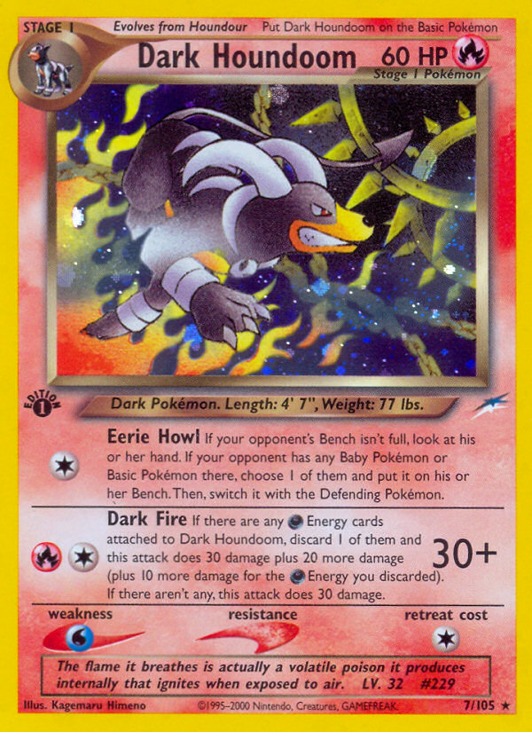 Dark Houndoom (7/105) [Neo Destiny 1st Edition] | Exor Games Truro