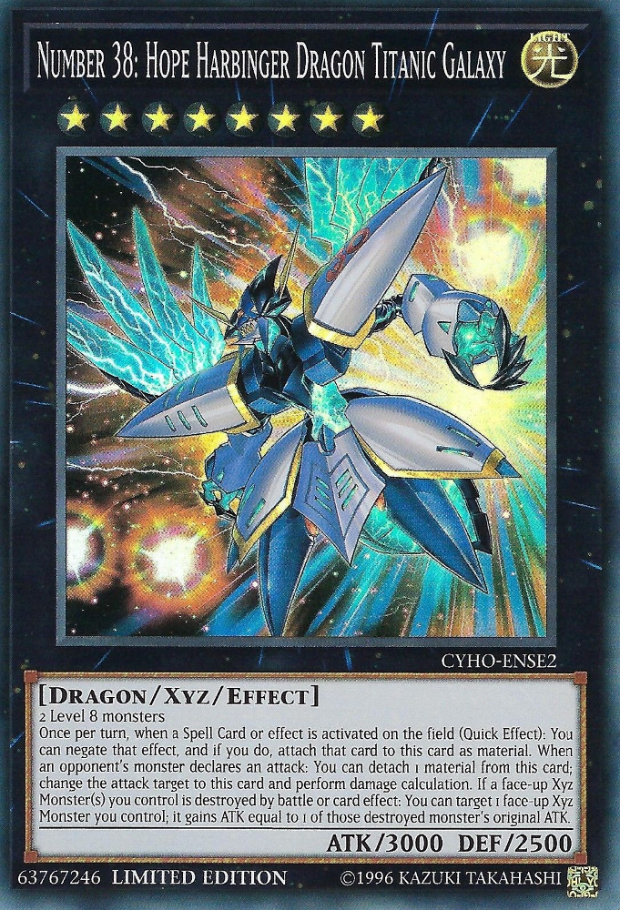 Number 38: Hope Harbinger Dragon Titanic Galaxy [CYHO-ENSE2] Super Rare | Exor Games Truro