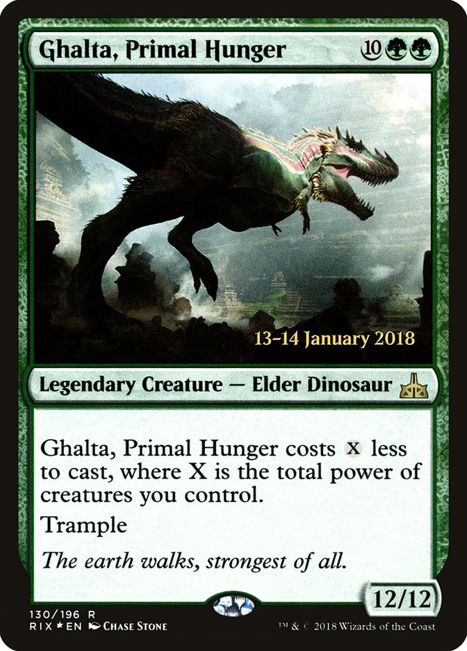 Ghalta, Primal Hunger [Rivals of Ixalan Prerelease Promos] | Exor Games Truro