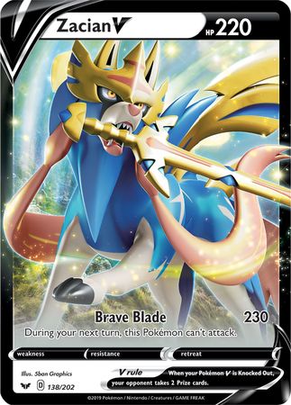 Zacian V (138/202) (Jumbo Card) [Sword & Shield: Base Set] | Exor Games Truro