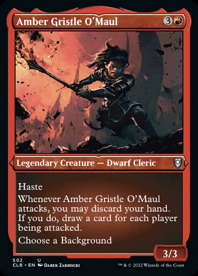 Amber Gristle O'Maul (Foil Etched) [Commander Legends: Battle for Baldur's Gate] | Exor Games Truro