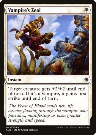 Vampire's Zeal [Ixalan] | Exor Games Truro