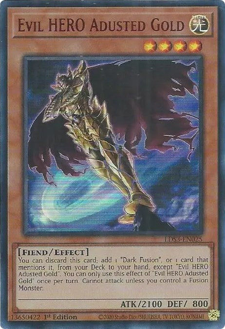 Evil HERO Adusted Gold (Red) [LDS3-EN025] Ultra Rare | Exor Games Truro