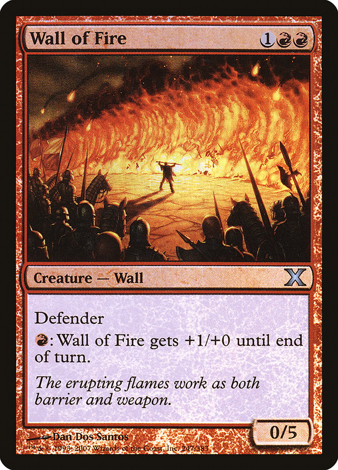 Wall of Fire (Premium Foil) [Tenth Edition] | Exor Games Truro