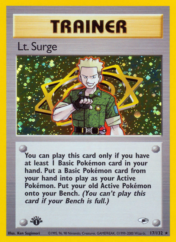 Lt. Surge (17/132) [Gym Heroes 1st Edition] | Exor Games Truro