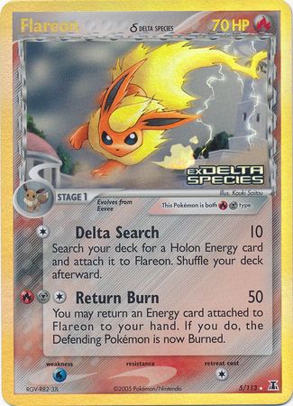 Flareon (5/113) (Delta Species) (Stamped) [EX: Delta Species] | Exor Games Truro