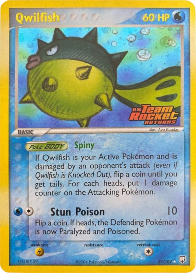 Qwilfish (27/109) (Stamped) [EX: Team Rocket Returns] | Exor Games Truro
