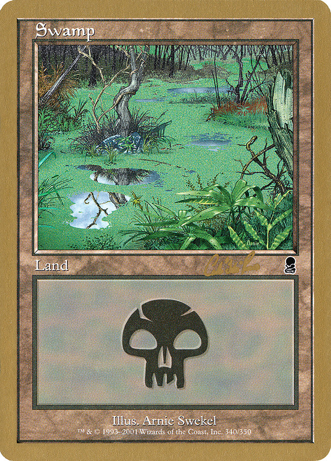 Swamp (cr340) (Carlos Romao) [World Championship Decks 2002] | Exor Games Truro