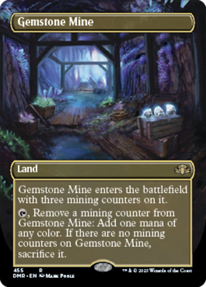 Gemstone Mine (Borderless Alternate Art) [Dominaria Remastered] | Exor Games Truro