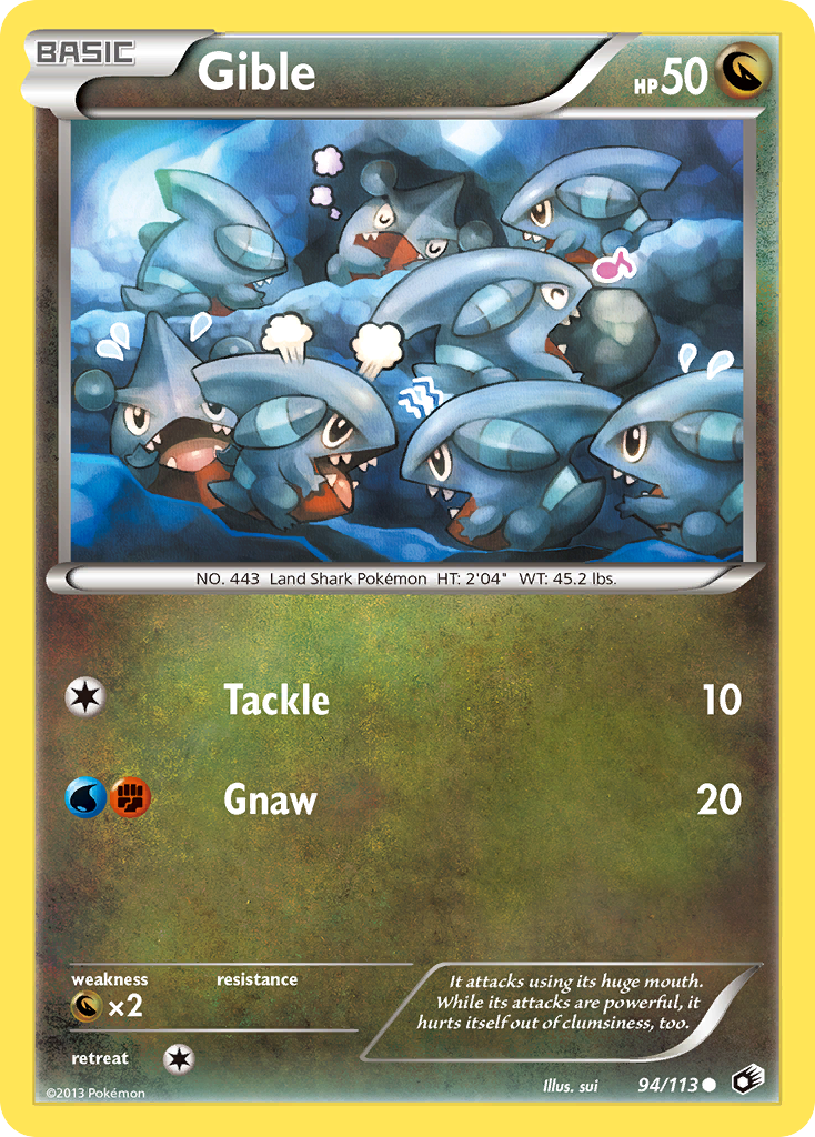 Gible (94/113) [Black & White: Legendary Treasures] | Exor Games Truro