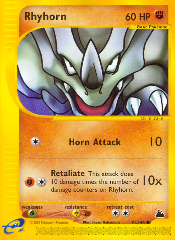 Rhyhorn (91/144) [Skyridge] | Exor Games Truro