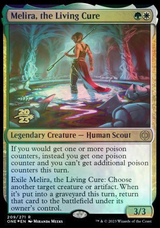 Melira, the Living Cure [Phyrexia: All Will Be One Prerelease Promos] | Exor Games Truro