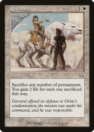Renounce [Mercadian Masques] | Exor Games Truro