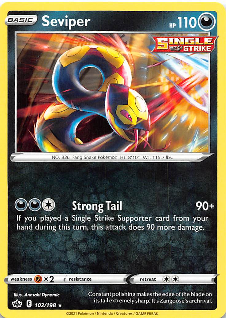 Seviper (102/198) [Sword & Shield: Chilling Reign] | Exor Games Truro