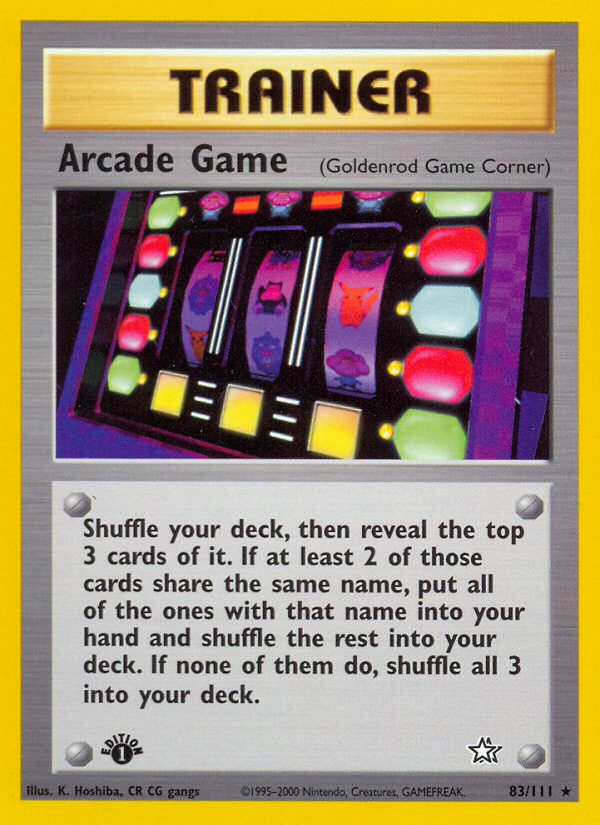 Arcade Game (83/111) [Neo Genesis 1st Edition] | Exor Games Truro