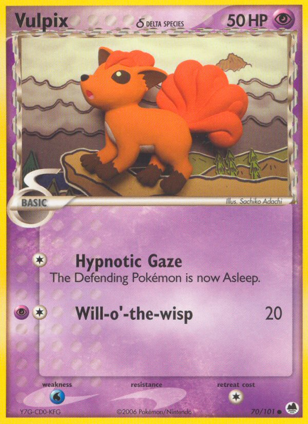 Vulpix (70/101) (Delta Species) [EX: Dragon Frontiers] | Exor Games Truro