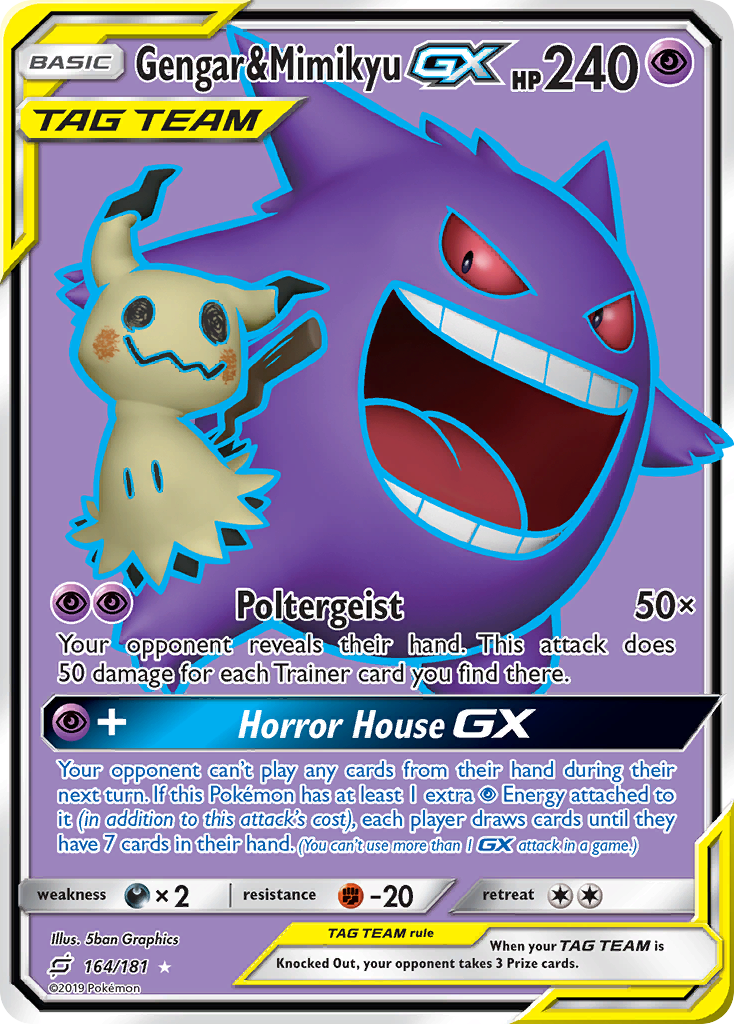 Gengar & Mimikyu GX (164/181) [Sun & Moon: Team Up] | Exor Games Truro