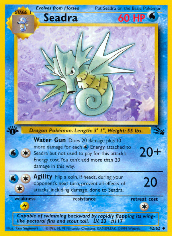 Seadra (42/62) [Fossil 1st Edition] | Exor Games Truro