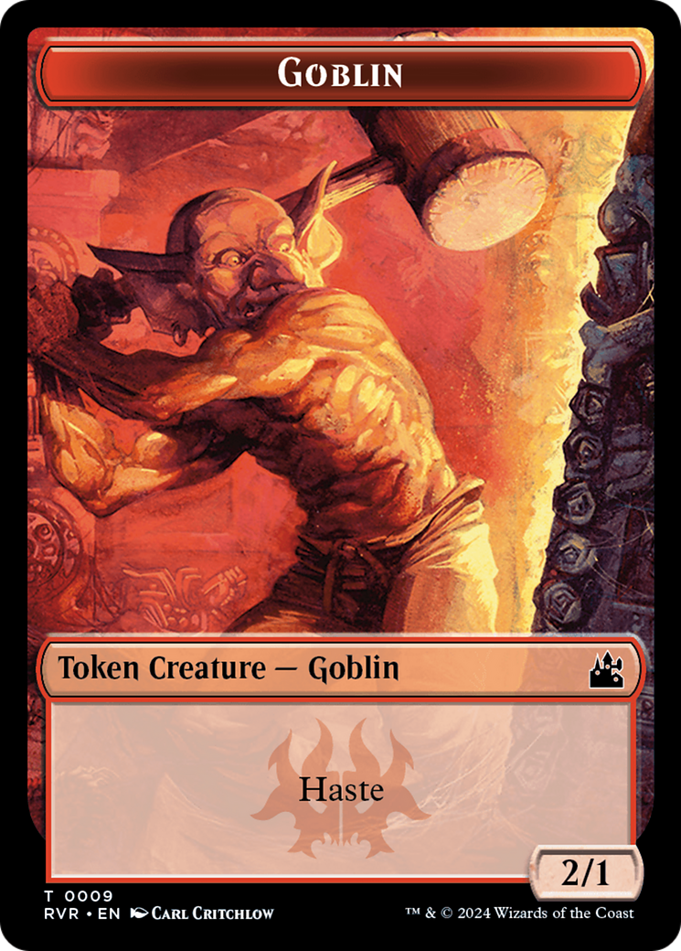 Saproling // Goblin (0009) Double-Sided Token [Ravnica Remastered Tokens] | Exor Games Truro