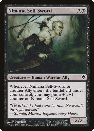 Nimana Sell-Sword [Zendikar] | Exor Games Truro