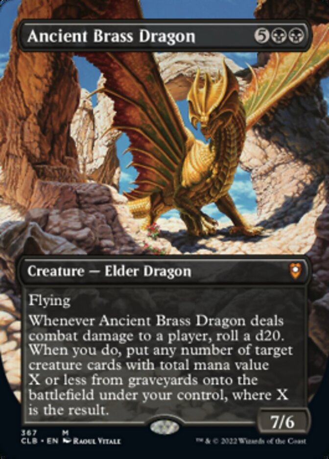 Ancient Brass Dragon (Borderless Alternate Art) [Commander Legends: Battle for Baldur's Gate] | Exor Games Truro