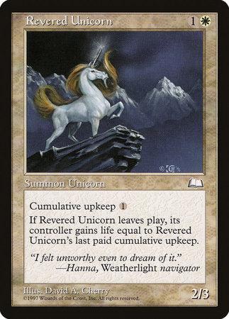 Revered Unicorn [Weatherlight] | Exor Games Truro
